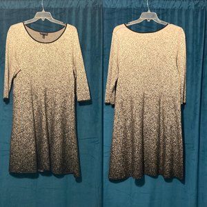 Knit Fit and Flare Black & White Dress (NWT!) from Lane Bryant